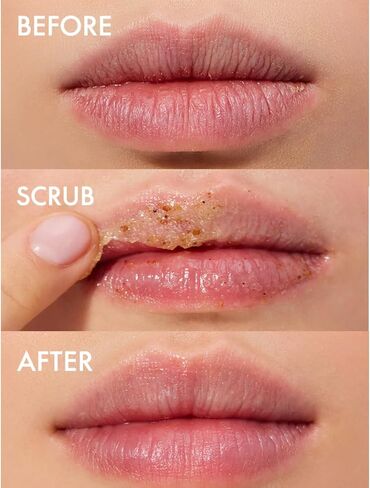 Lanolips Lip Scrub - Natural Lip Exfoliator Made with Lanolin, Vitamin E & Finely Ground Strawberry Seeds - Gentle Sugar Scrub for Healthy, Soft Lips - Strawberry (.35 oz) in Kuwait