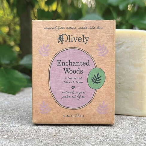 Enchanted Woods - All Natural Soap Bar - Soap Bar handmade with Laurel and Olive Oil - Bar Soaps made with 100% natural ingredients - Body and Bath Soap - Vegan in Saudi Arabia