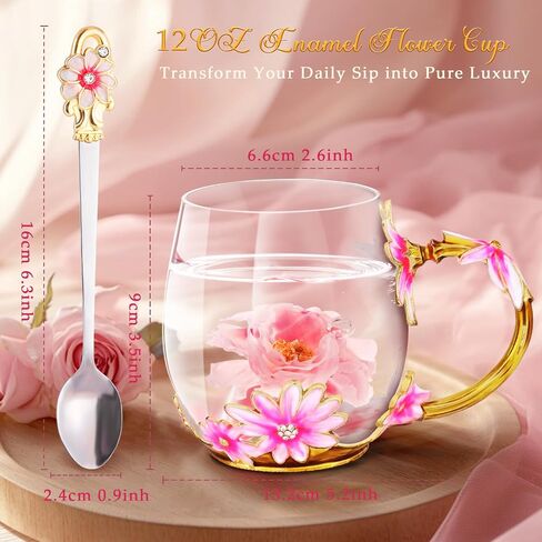 Women Glass Tea Coffee Pretty Cup Set Cute Mug You Are My Sunshine Sunflower Chaos Coordinator Friendship Thank you Appreciation Gratitude Secretary Doctor Artist Assistant Handmade Aesthetic Gifts in Saudi Arabia