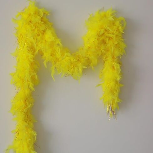 65G تركيا تشاندل ريشة بوا لحفلات الحفلات ، الهالوين ، الزفاف ، القطع المركزية ، الحفلات الموسيقية ، الأزياء ، فستان ، زخرفة المنزل (نيون أصفر) in Kuwait