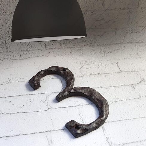 BetLight Cast Iron House Numbers-5 Inch Rustic Address Number- Solid & Heavy Duty/Easy Install with Matching Screws-Number 4 in Saudi Arabia