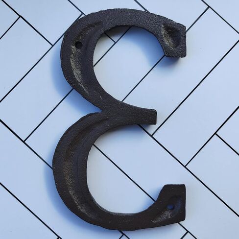 BetLight Cast Iron House Numbers-5 Inch Rustic Address Number- Solid & Heavy Duty/Easy Install with Matching Screws-Number 4 in Saudi Arabia