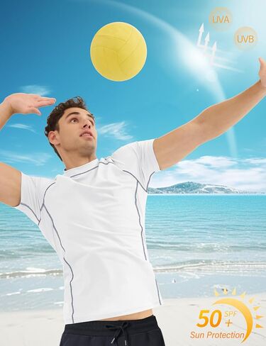 MAGCOMSEN Men's Rash Guard Swim Shirts UPF 50+ Sun Protection Quick Dry Fishing Water Shirts in Kuwait