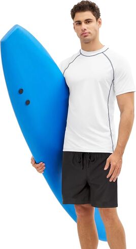 MAGCOMSEN Men's Rash Guard Swim Shirts UPF 50+ Sun Protection Quick Dry Fishing Water Shirts in Kuwait