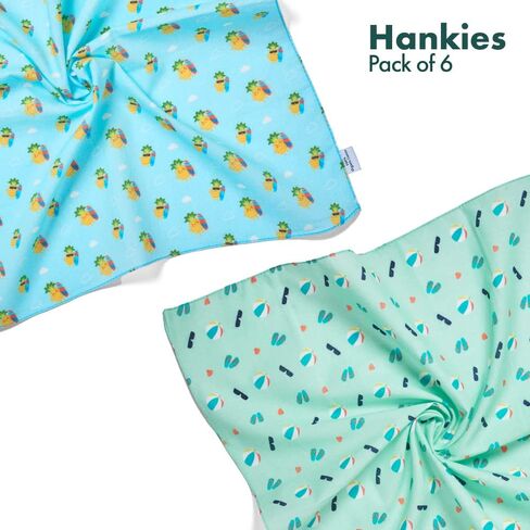 HexaFun 100% Pure Organic Cotton Unisex Handkerchief, Multi-color & Printed, Soft & Stylish, Hankies for Men & Women in Saudi Arabia