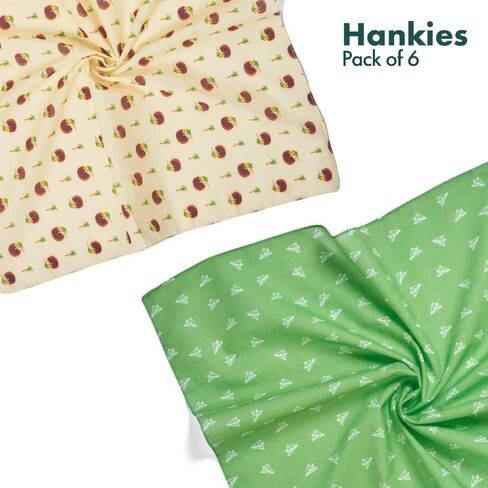 HexaFun 100% Pure Organic Cotton Unisex Handkerchief, Multi-color & Printed, Soft & Stylish, Hankies for Men & Women in Saudi Arabia