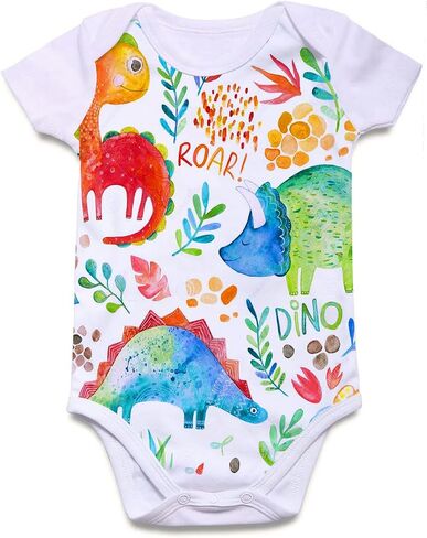 Toddler Baby Boys Girls Bodysuits Short Sleeve Romper One Piece Button Design Clothing 0-9 Months in Saudi Arabia