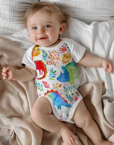 Toddler Baby Boys Girls Bodysuits Short Sleeve Romper One Piece Button Design Clothing 0-9 Months in Saudi Arabia