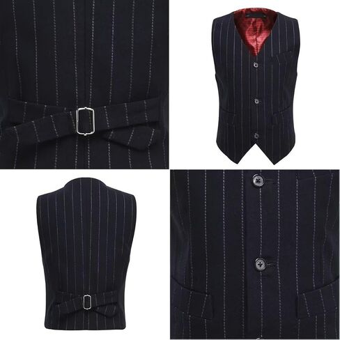Boy's Suit Pinstripe Formal Dresswear Vest and Pants Set in Saudi Arabia