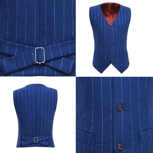 Boy's Suit Pinstripe Formal Dresswear Vest and Pants Set in Saudi Arabia
