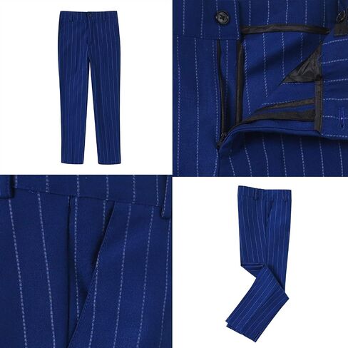 Boy's Suit Pinstripe Formal Dresswear Vest and Pants Set in Saudi Arabia