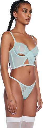 Dolls Kill Midnight Entanglements Lingerie Set, Lace & Mesh with Cut-Out Design in Kuwait