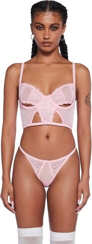 Dolls Kill Midnight Entanglements Lingerie Set, Lace & Mesh with Cut-Out Design in Kuwait