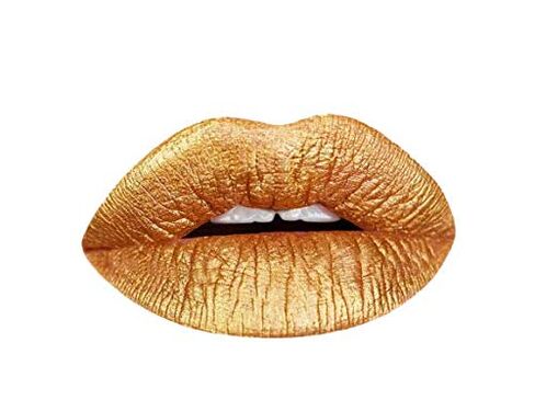 Aromi Gold Digger Metallic Liquid Lipstick, Bronze Yellow Lip Color with Shimmery Finish, Long-lasting Makeup, Handmade (Gold Digger) in Kuwait