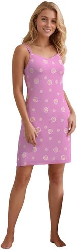 weVSwe Women Nightgowns Sexy Sleepwear Adjustable Straps V Neck Short Night Lingerie Chemise Dress Soft Nightshirt S-XXL in Saudi Arabia
