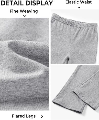 BOOPH Girls Flare Leggings Kids High Waist Bell Bottom Pants Casual Cotton Leggings for Teen Girls in Kuwait