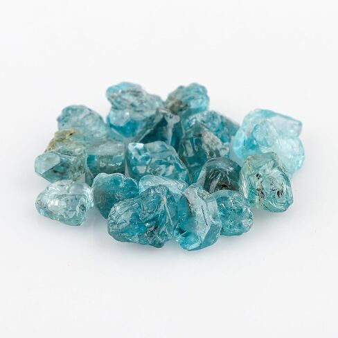 CRYSTALIS Wholesale 50 carats Natural Blue Zircon Loose Gemstone Bulk Rough Jewelry Making Supply from Cambodia, Chakra & Healing Raw Stones, Wire Wrapping, DIY, Gem Collection in Kuwait
