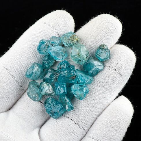 CRYSTALIS Wholesale 50 carats Natural Blue Zircon Loose Gemstone Bulk Rough Jewelry Making Supply from Cambodia, Chakra & Healing Raw Stones, Wire Wrapping, DIY, Gem Collection in Kuwait