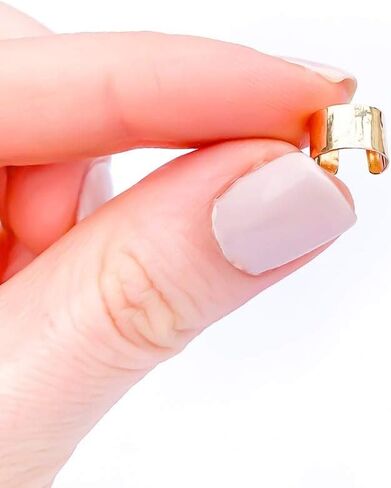 Gold Ear Cuffs for Women Non Piercing, 14K Gold Filled, 5mm width, 10mm Diameter, Adjustable, No Piercing, Conch Ear Cuff, Ear Cuff No Piercing (14K Gold Filled 10mm) in Kuwait