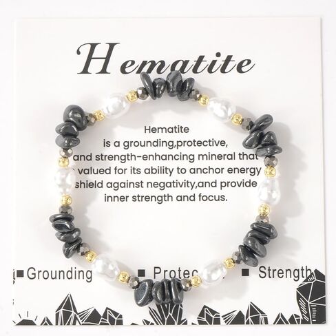 Dainty Natural Crystals Beaded Pearl Stretch Bracelet for Women,Handmade Boho Healing Gemstone Gold Plated Beads Trendy Hawaii Jewelry Mom Gift Friendship in Kuwait