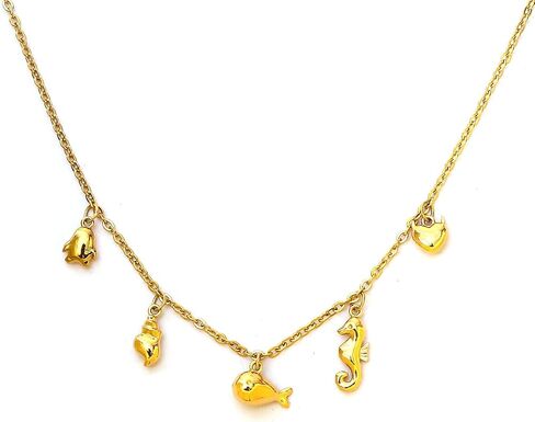 Celestial Charm Necklace, Charms Bracelet 14K Gold Moon Star Sun Charm Pendants, Dainty Chain Trendy Charms Dangle Adjustable Chain Necklaces in Kuwait
