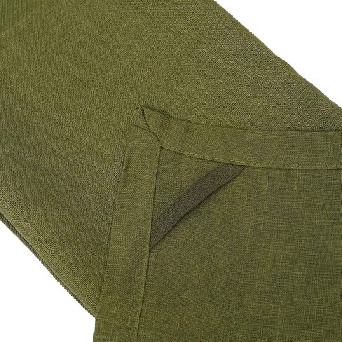 100% Pure Linen Kitchen Towels Set of 2 - Quick Dry 18 x 24 Inch Dish Hand Towels - Handcrafted from French Flax Linen Tea Towels-Army Green in Saudi Arabia