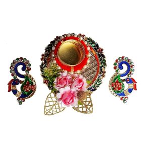 Acrylic Diwali Rangoli/Home Decor/Diwali/Gift for Home/Interior Handcrafted/Floor Stickers/Wall Stickers/Wall Decoration/Floor Decoration/New Year Gift Red Diya Z11