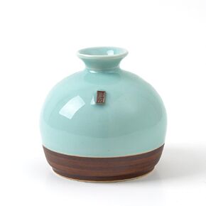 Handmade Bud Vase for Single Stems & Minimalist Arrangements | Small Ceramic Flower Vase for Zen-Inspired Home Decor (3.7''x3.2''x3.2'')"