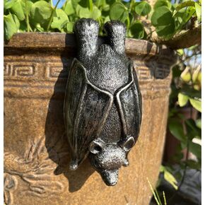Halloween Bat Statue, Creative Art Resin Garden Gnomes Sculpture figurines, Hugger Flower Pot and Plant Vase, Hanging Bat Figurines, Cute Outdoor Bat Decor for Room, Porch, Office, Home, Funny Gifts.