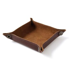 Premium Leather Valet Tray for Women and Man, Portable Entryway Table Tray Bedside Nightstand Desk Tray, Desk Organizer For Keys, Wallet, Watch, Coin, Phone, Sun Glasses, Ear Phone etc.