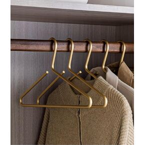 Premium Matte Gold Aluminum Coat Hangers 6 Piece Set, 16.5" Extra Smooth & Durable Metal Shirt Dress Hanger,Aluminum Alloy Hanger,Clothing Support,Clothing Hang