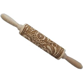 14.9 "Paisley محفور دبوس منقوش منقوش ، نمط زهرة ندفة الثلج عيد الميلاد ، والليزر الخشبي محفور ثلاثي الأبعاد دبوس لصنع قشور العجين ملفات تعريف الارتباط فطائر المعجنات
