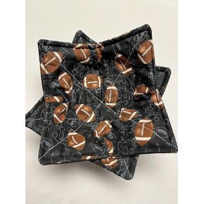 Set of two Football Bowl Cozies, Bowl holders, 178