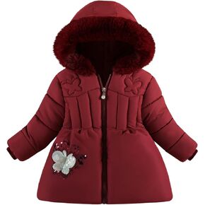 Baby Winter Fleece Coat Infant Girl Warm Fur Puffer Toddler Jacket 12-18 Months