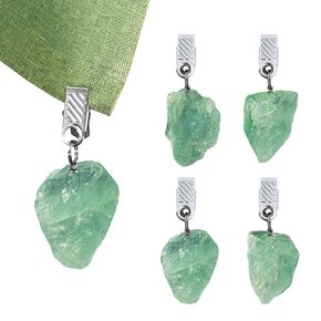 Crystal Stone Tablecloth Weights for Outdoor Table, Shower Curtain, Picnic Table Cloth Weights Heavy Outdoor, Tablecloth Clips, Handmade Accessories, 8 PCS(Green)