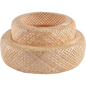 17.7" Bamboo Lamp Shade,Hand-Woven Bamboo Rattan Hanging Lamp Shade,for Dining Living Bedroom Kitchen Farmhouse 1-Pack in Saudi Arabia