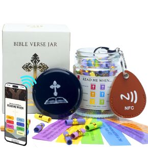 Bible Verse Jar, Read Me When Bible Verses, Christian Keychain NFC, Hope Jar With Key Chain, Bible Jar, Bible Accessories Women, Valentines Gifts For Her, Christian Gifts For Men, Mom's Birthday
