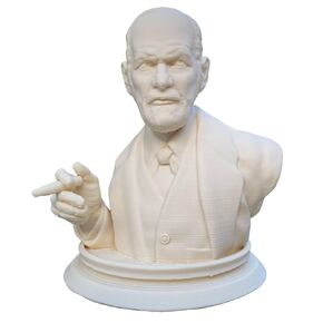 Sigmund Freud Bust Statue 3D Printed with PLA | Collectible Home Décor | Psychology Themed Desk Ornament