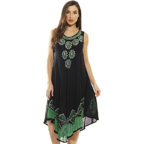 Riviera Sun Batik Embroidered Dress Sundresses for Women