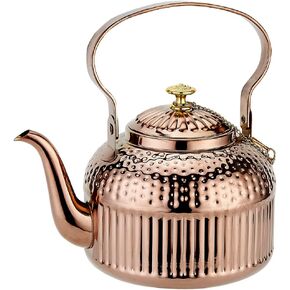 SANQIAHOME Antique 1.5L (50Oz) Stainless Steel Teapot with Infuser copper