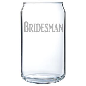 Bridesman Beer Can Glass