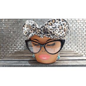 Sassy Soul Sister, Head Face Planter with Glasses, Planter with Drainage, Planters and Pots, Cute Planter, Flower Pots, Planter, Unique Gift