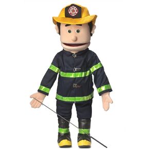 25" Fireman, Peach Male, Full Body, Ventriloquist Style Puppet