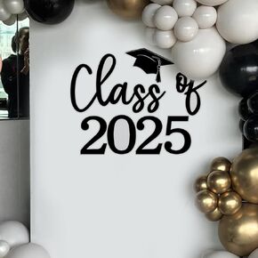 Class of 2025 Decal Sign for Balloon Arch - Graduation Decal for Grad Party, Congrats Grad Party Class of 2025 Event Planner Vinyl Decal