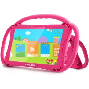 TOPELOTEK Kids Tablet 7 inch Toddler Tablet for Kids 3-7 WiFi Android 10.0 32GB Kids Tablets Kids Learning Educational APP Pre-Installed YouTube Netflix Parental Control Kid-Proof Case