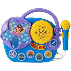 eKids Ms Rachel Karaoke Microphone with Boombox for Fans of Toddler Toys, Kids Karaoke Machine with Built in Music