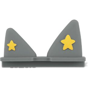 Replacement Ears for Toniebox, 1 Pack, Accessories for Tonie Box Volume Button, Outer Ears Only, with Yellow Stars Pattern, Gray