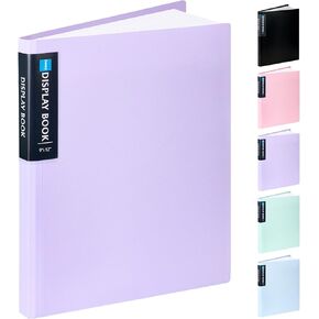 Sooez Art Portfolios 9"x12", 40 Pockets Large Portfolio Folder Display 80 Pages, Heavy Duty Art Portfolio Folder with Clear Sheet Protectors, Presentation Book for Artwork Document Organizer