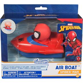 Swimways Marvel Spidey Air Boat, Swimming Pool Accessories & Kids Pool Toys, Spiderman Party Supplies & Bath Toys for Kids Aged 4 & Up