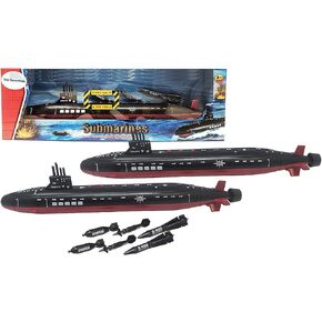 16.5 Inch Toy Navy Black Submarine with Sound Effects and Torpedo (2 Pack)